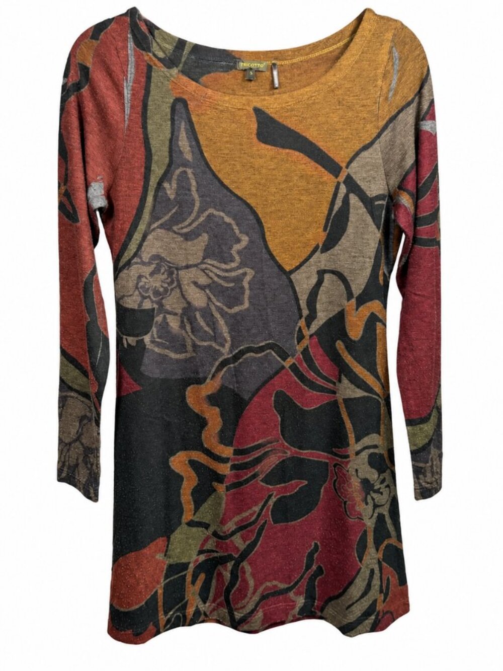 Tricotto - Abstract Floral Tunic Top – Size Small